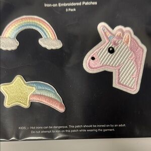 Unicorn‎ and Rainbow Iron-On Embroidered Patches
